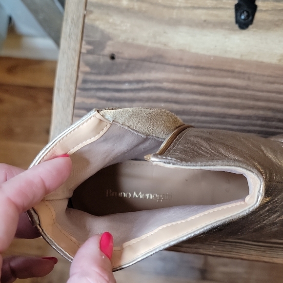 Bruno Menegatto Gold Ankle Booties with Metallic Finish - Picture 3 of 5